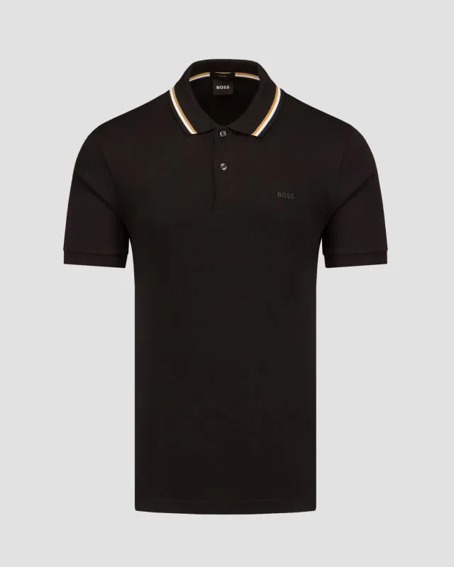 Polo nera da uomo Hugo Boss Penrose