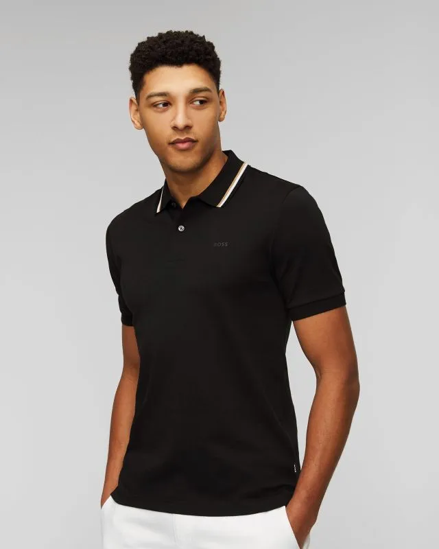 Polo nera da uomo Hugo Boss Penrose