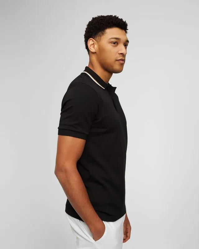 Polo nera da uomo Hugo Boss Penrose