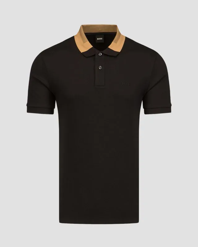 Polo nera da uomo Hugo Boss Phillipson