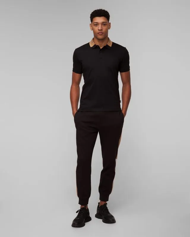 Polo nera da uomo Hugo Boss Phillipson