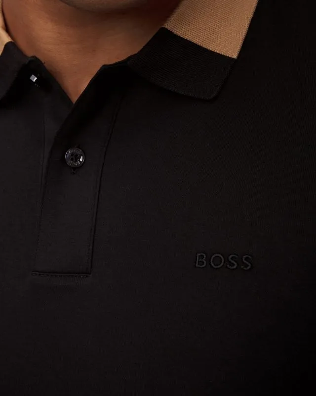 Polo nera da uomo Hugo Boss Phillipson