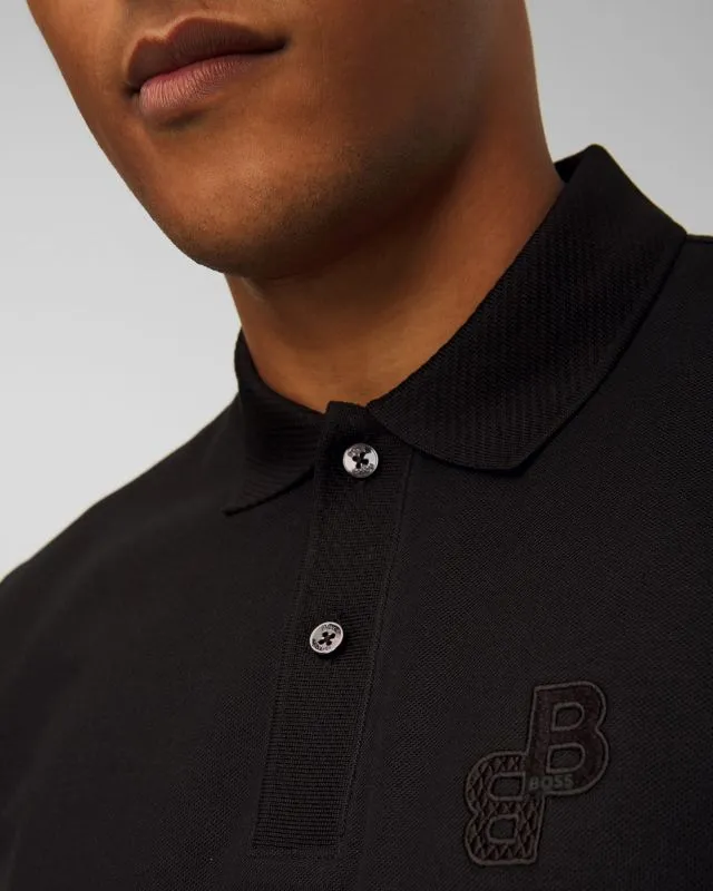 Polo nera Hugo Boss Parlay