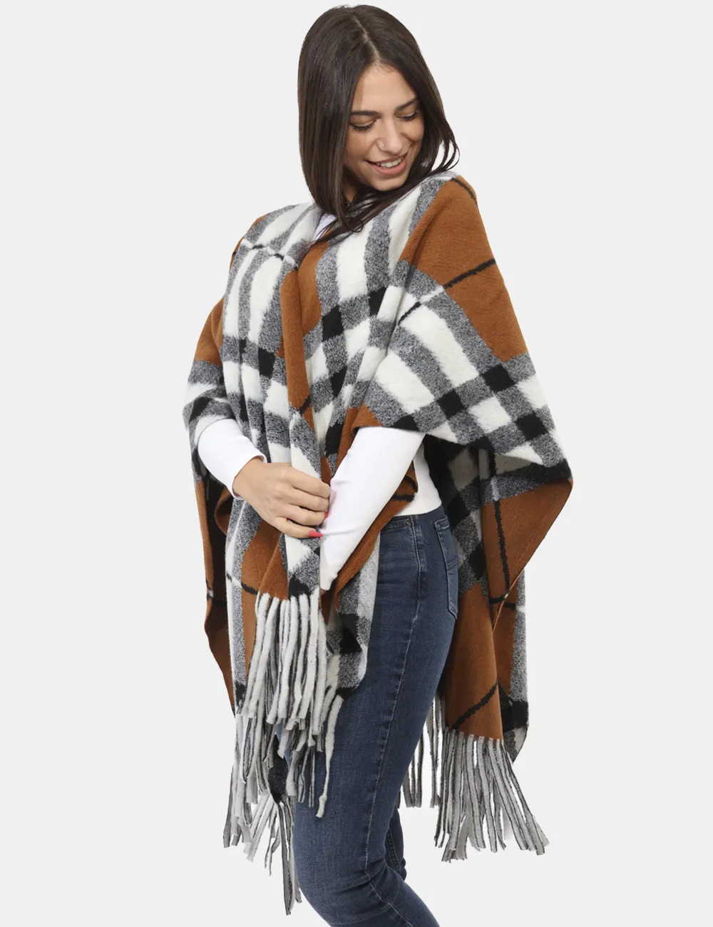 Poncho Concept83 Marrone