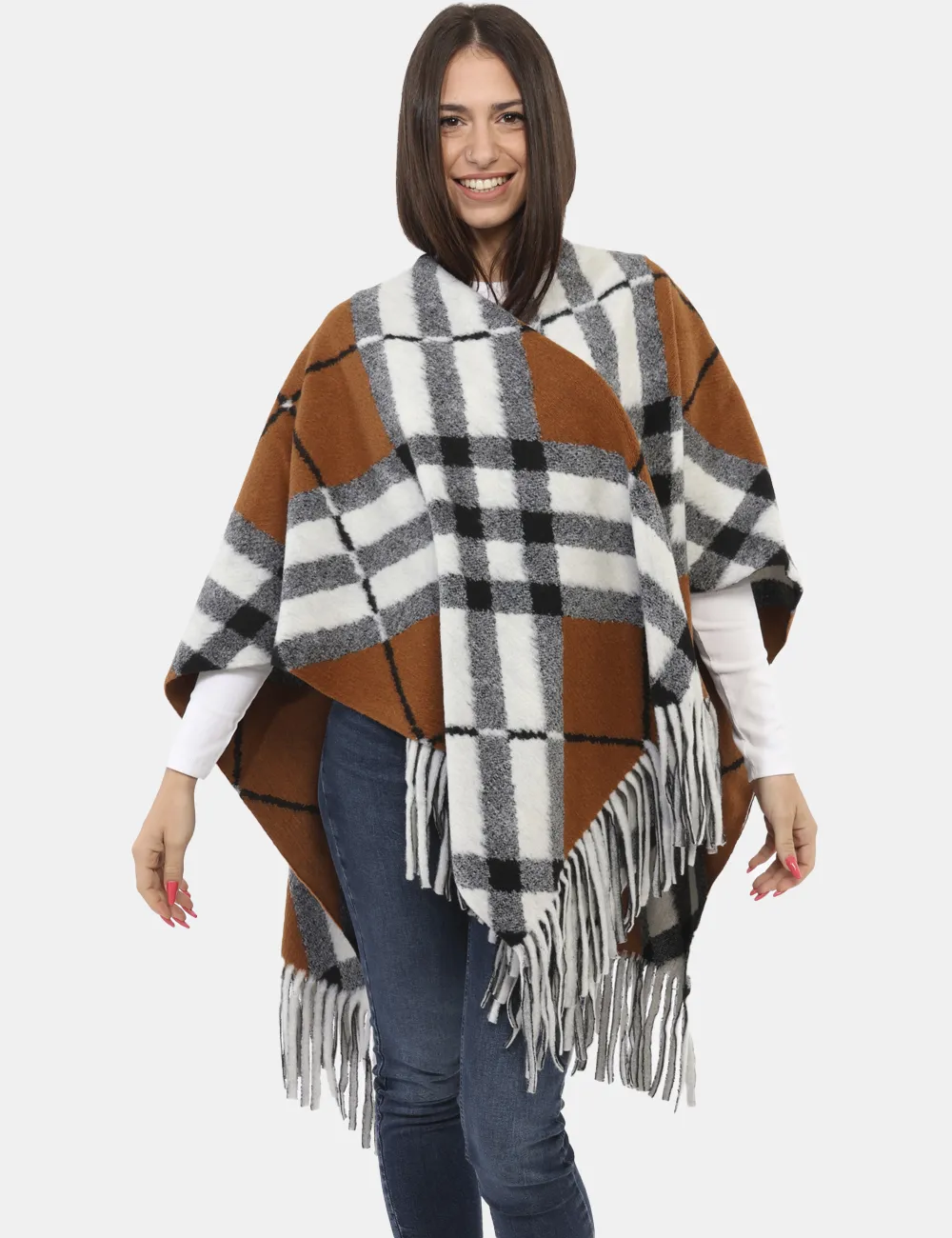 Poncho Concept83 Marrone