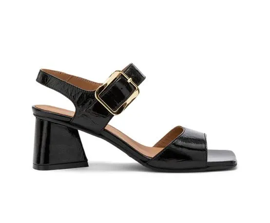 SANDALI CARRY CITY PELLE LUCIDA NERO