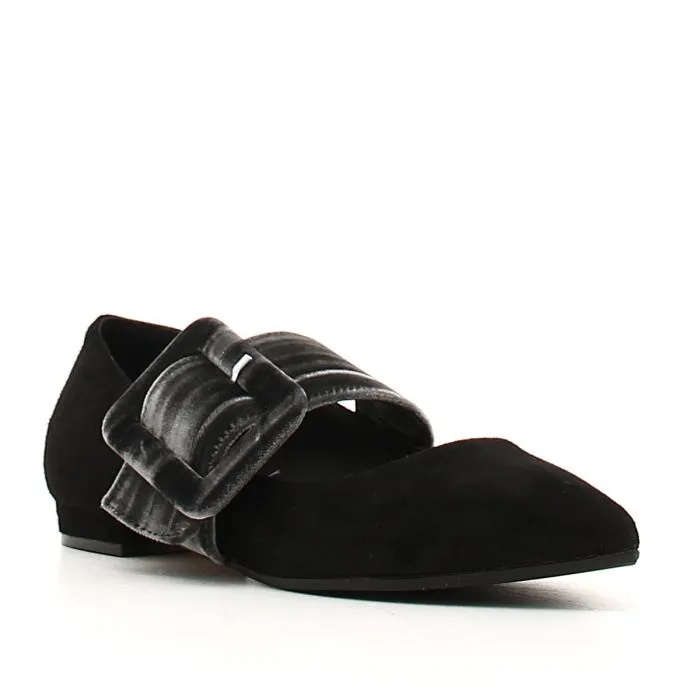 SCARPE CON TACCO IN CAMOSCIO