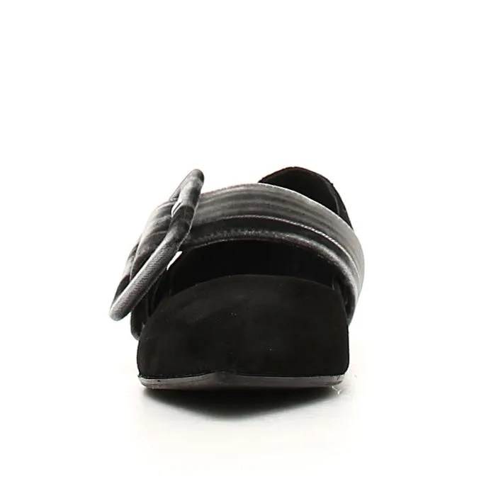 SCARPE CON TACCO IN CAMOSCIO