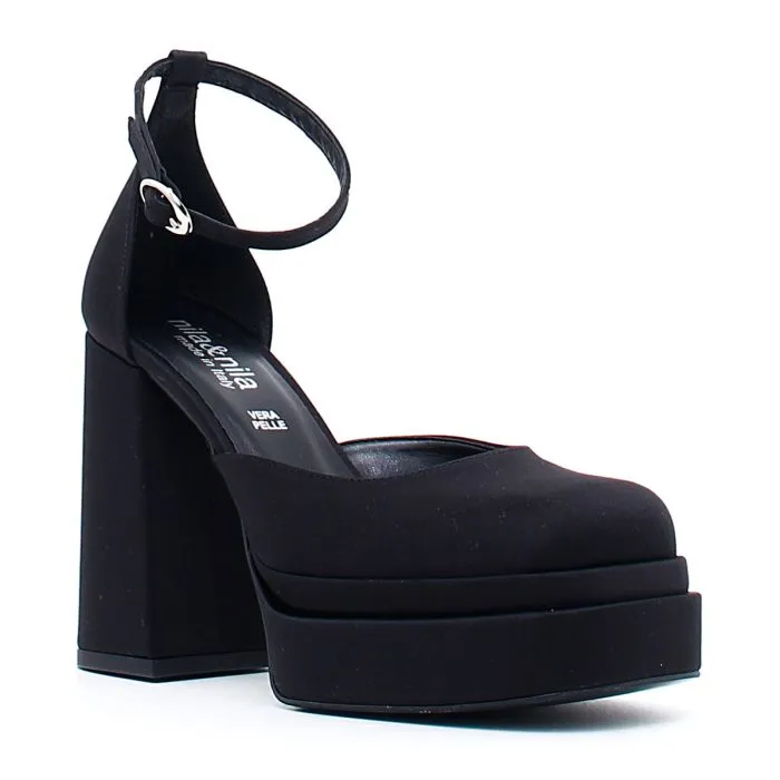 SCARPE CON TACCO IN RASO