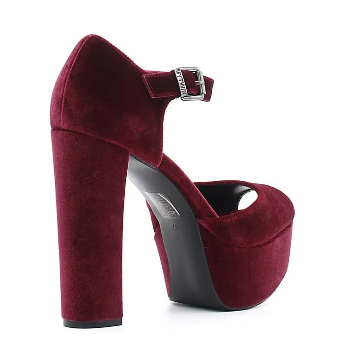 SCARPE CON TACCO RUBINO