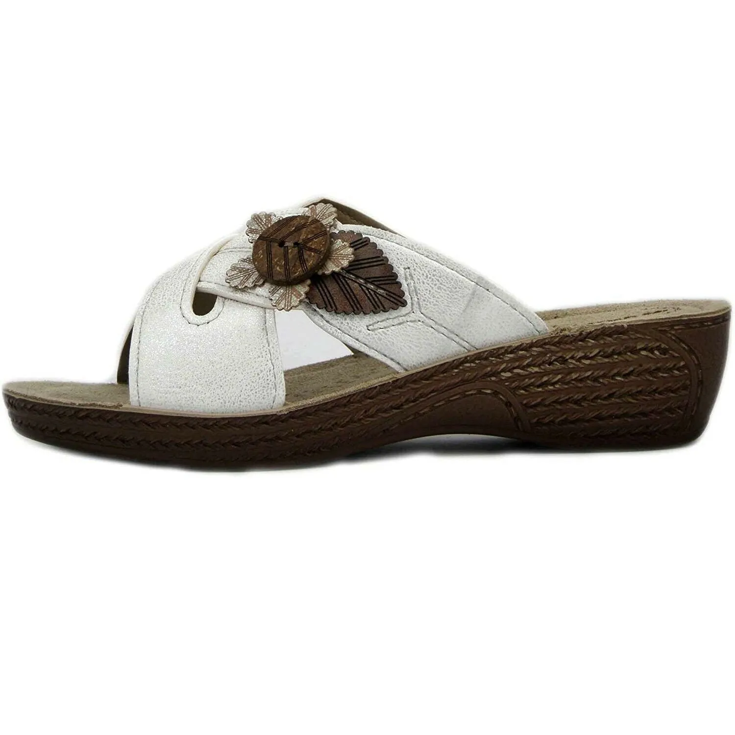 Scarpe donna Inblu - Art. GL30 ciabatta  incrocio avanti bianco in pelle