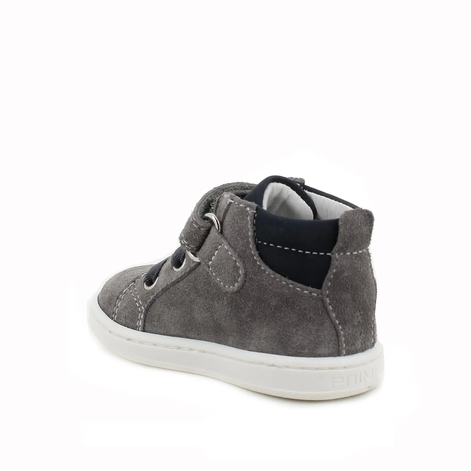 Scarpe in pelle da bambino grigio-blu            