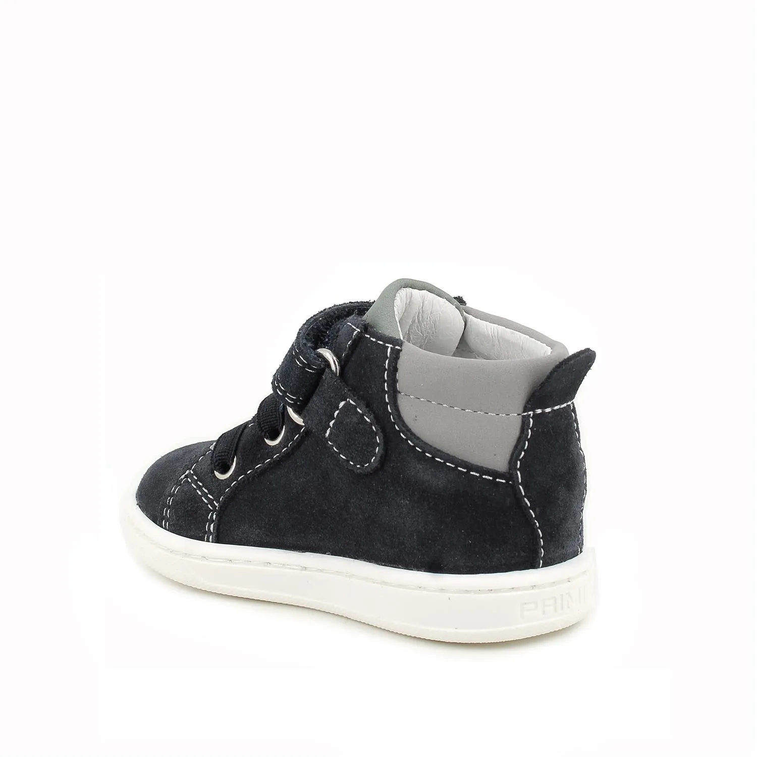 Scarpe in pelle da bambino navy-grigio            