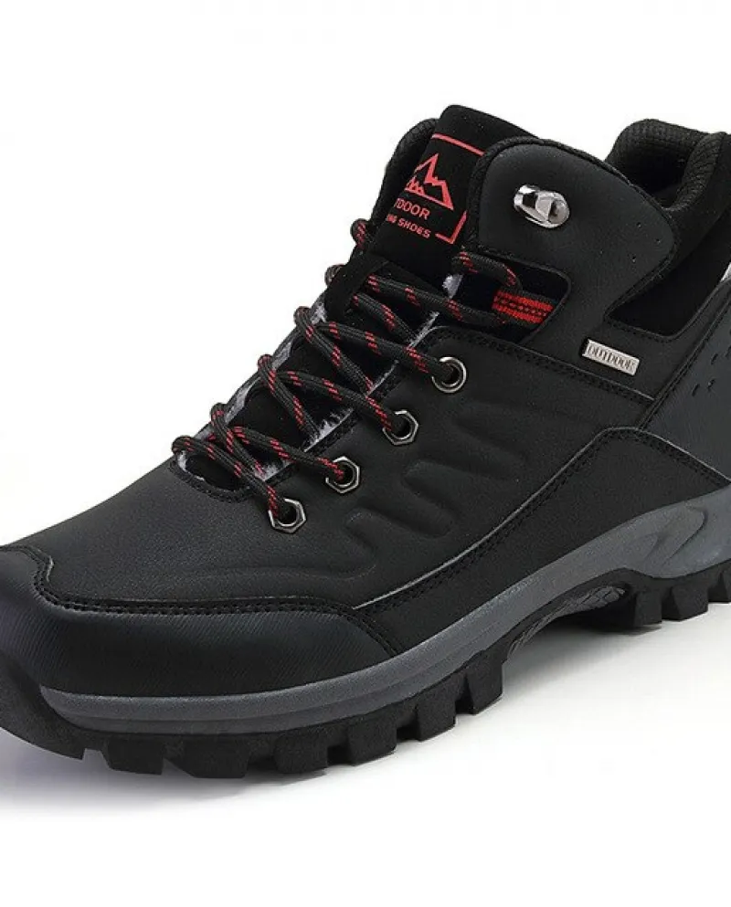 Scarponcini da escursionismo da esterno da uomo Piattaforma alta Scarpe da ginnastica comode in pelle Stivali militari Costruzio