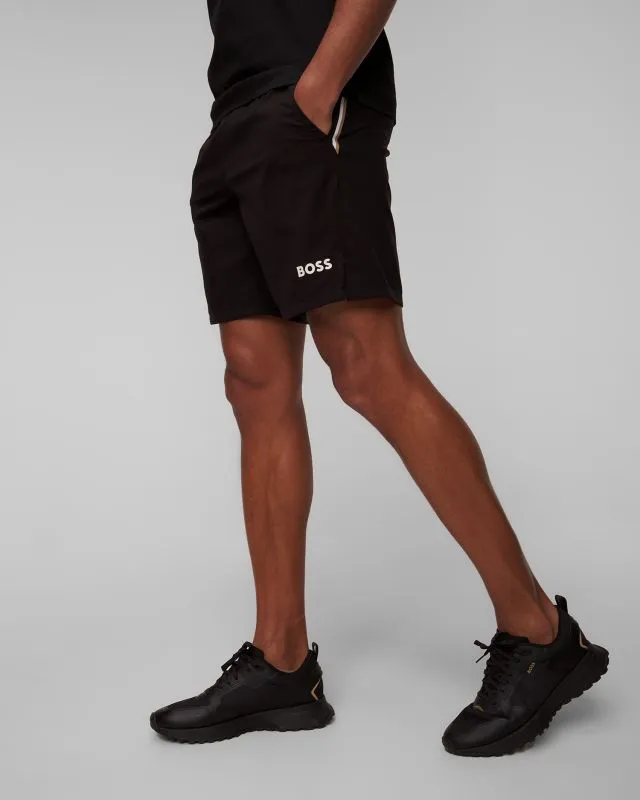 Shorts neri da uomo Hugo Boss x Matteo Berrettini S_Tiebreak