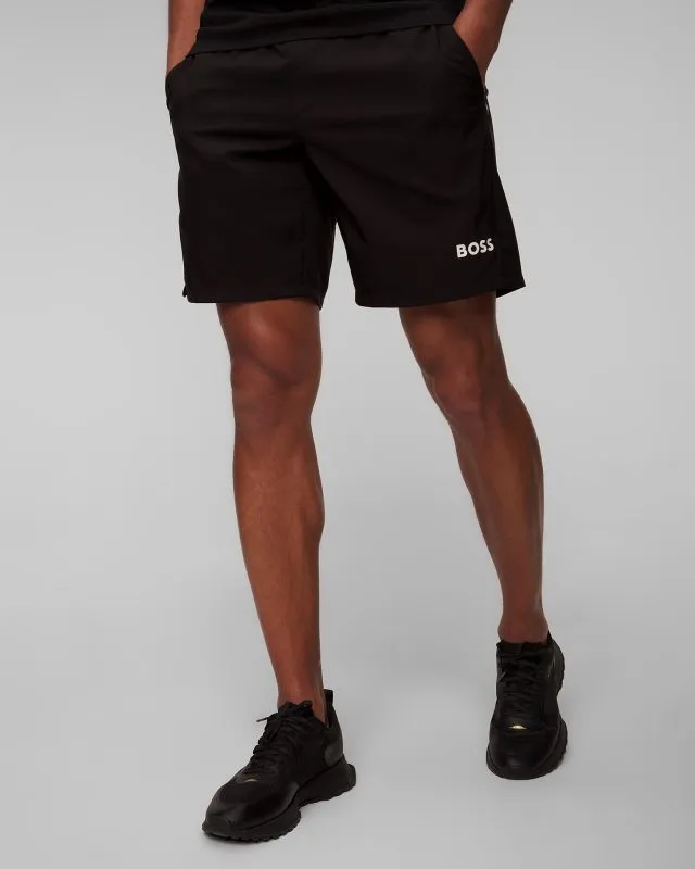 Shorts neri da uomo Hugo Boss x Matteo Berrettini S_Tiebreak