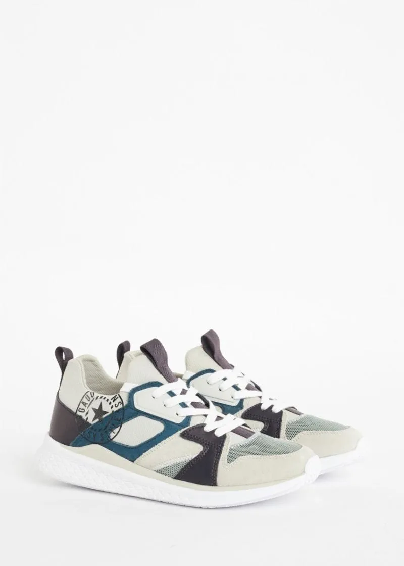 Sneaker in mix materiale