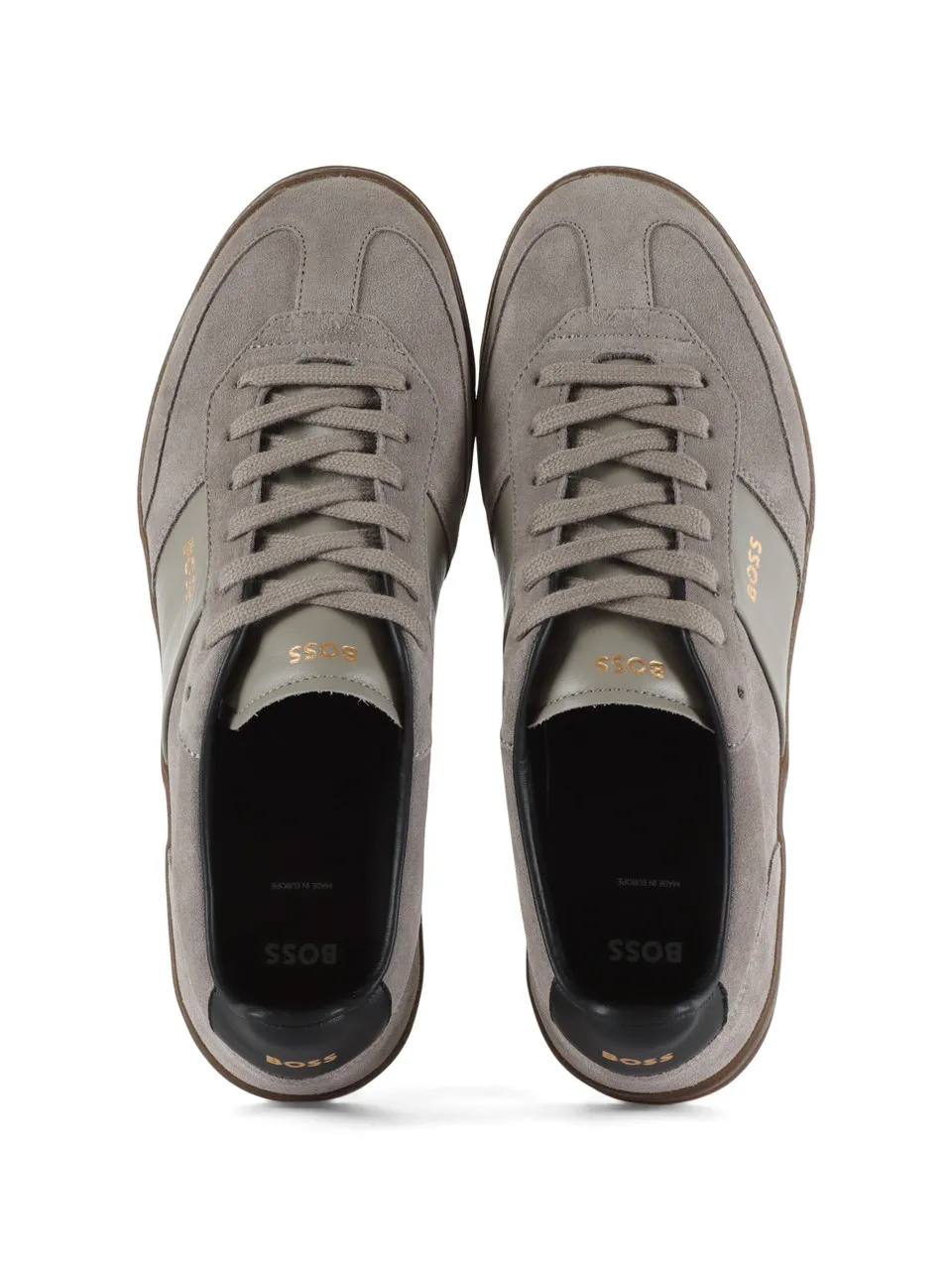 Sneakers in suede BRANDON con scritta logo