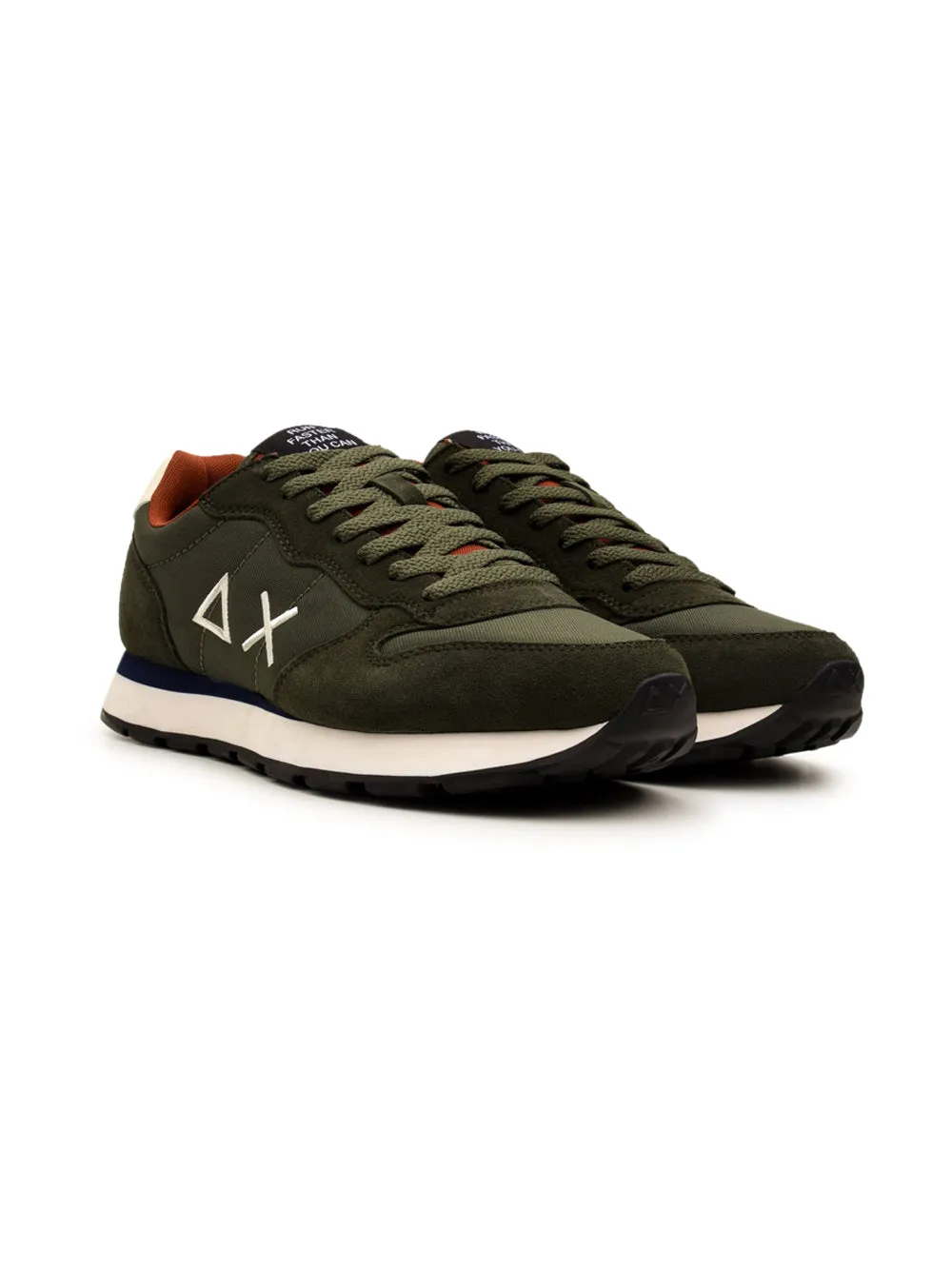 Sneakers verdi militari da Uomo Tom Solid Nylon