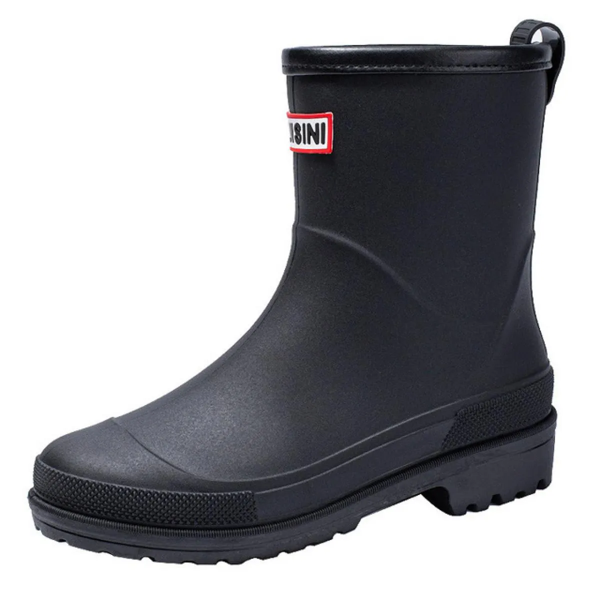 Stivali da pioggia da donna Impermeabili antiscivolo Stivali da pioggia a metà polpaccio Scarpe di gomma in PVC Punta tonda Copr