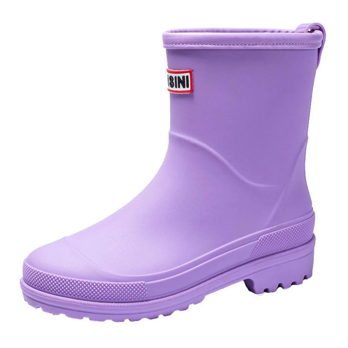 Stivali da pioggia da donna Impermeabili antiscivolo Stivali da pioggia a metà polpaccio Scarpe di gomma in PVC Punta tonda Copr