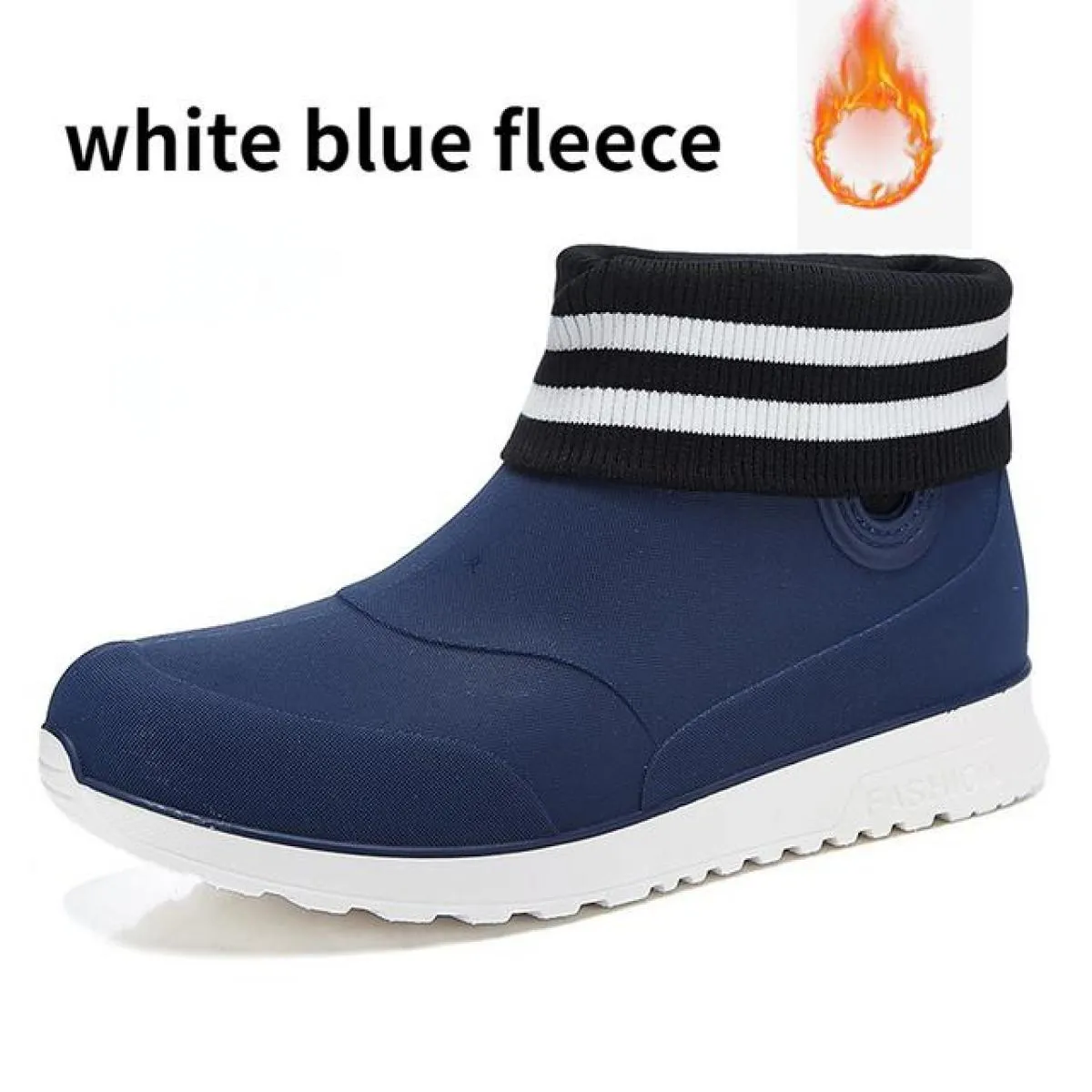 Stivali da pioggia da uomo stile testa tonda stivali corti antiscivolo da esterno fondo morbido scarpe impermeabili da cucina Za