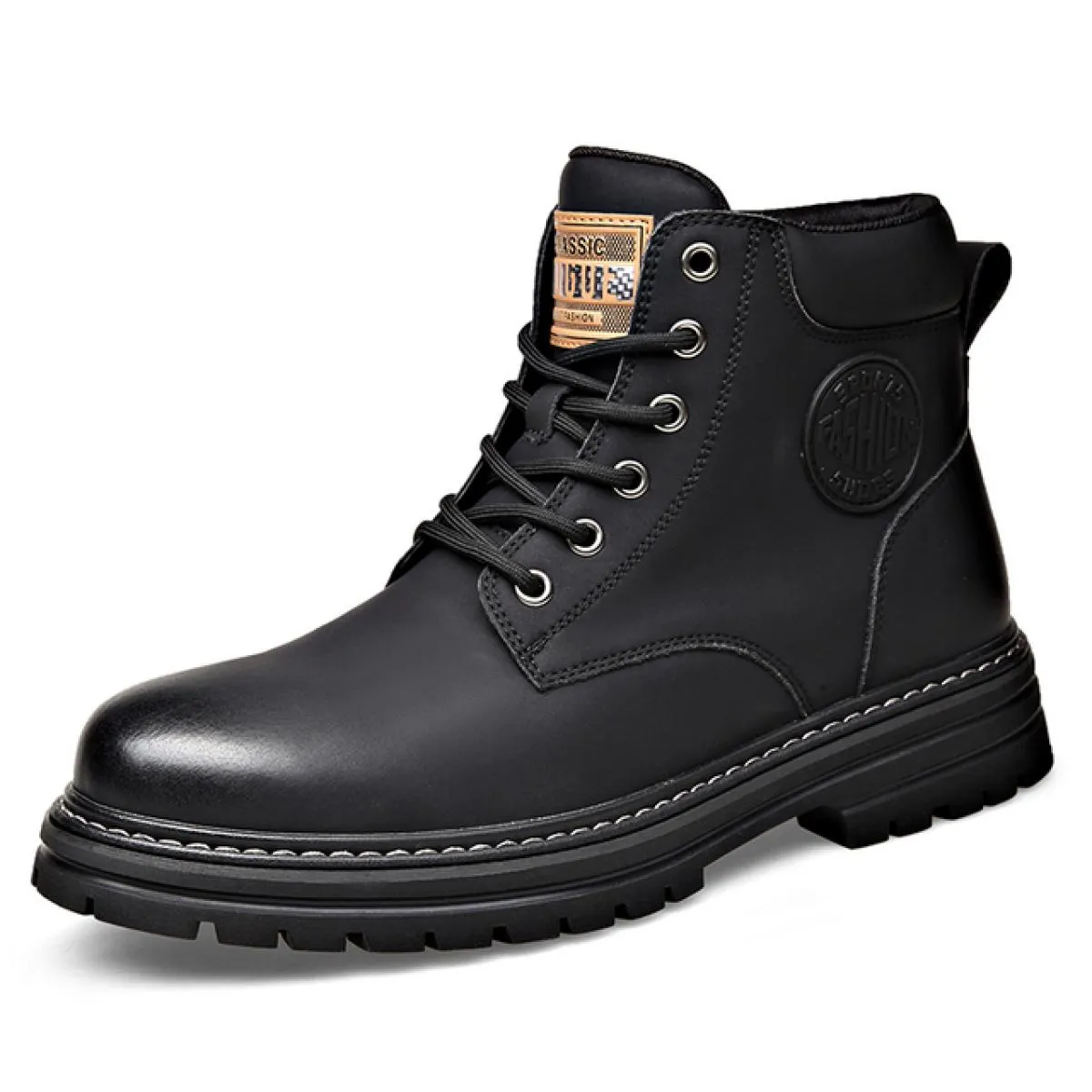 Stivali gialli Stivali Martin in vera pelle autunno Scarpe da lavoro retrò Stivali da deserto alti all'aperto Stile inglese Thi
