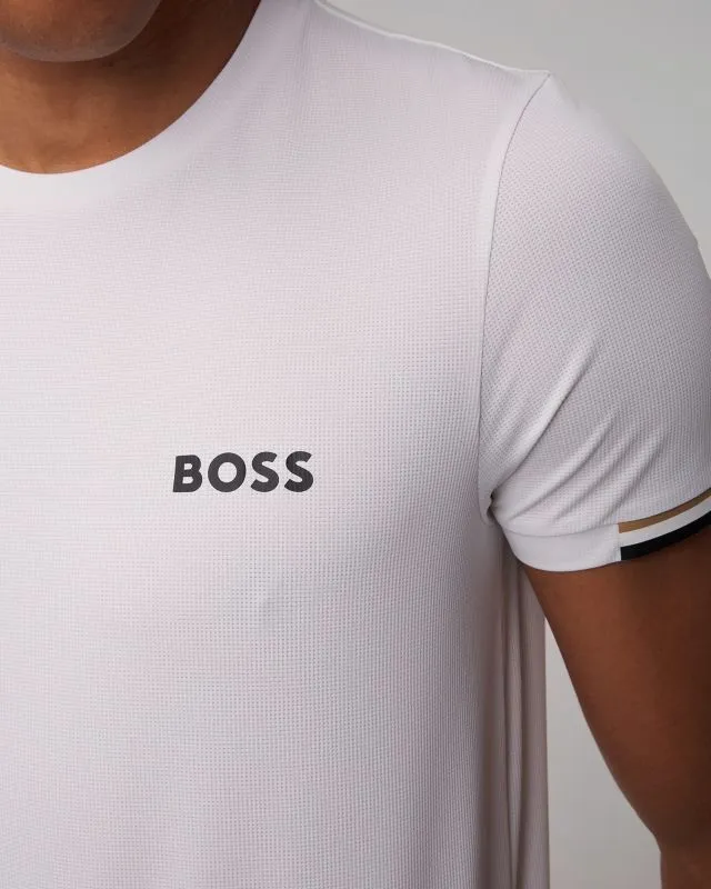 T-shirt bianca da uomo Hugo Boss Tee MB