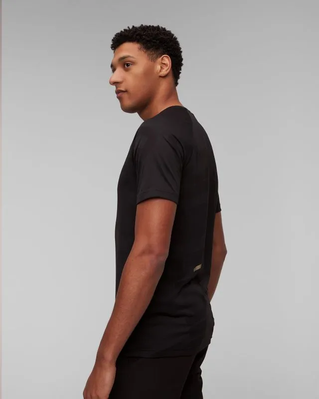 T-shirt nera funzionale da uomo Hugo Boss Tariq