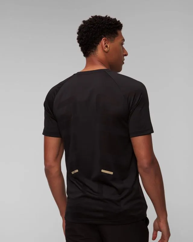 T-shirt nera funzionale da uomo Hugo Boss Tariq
