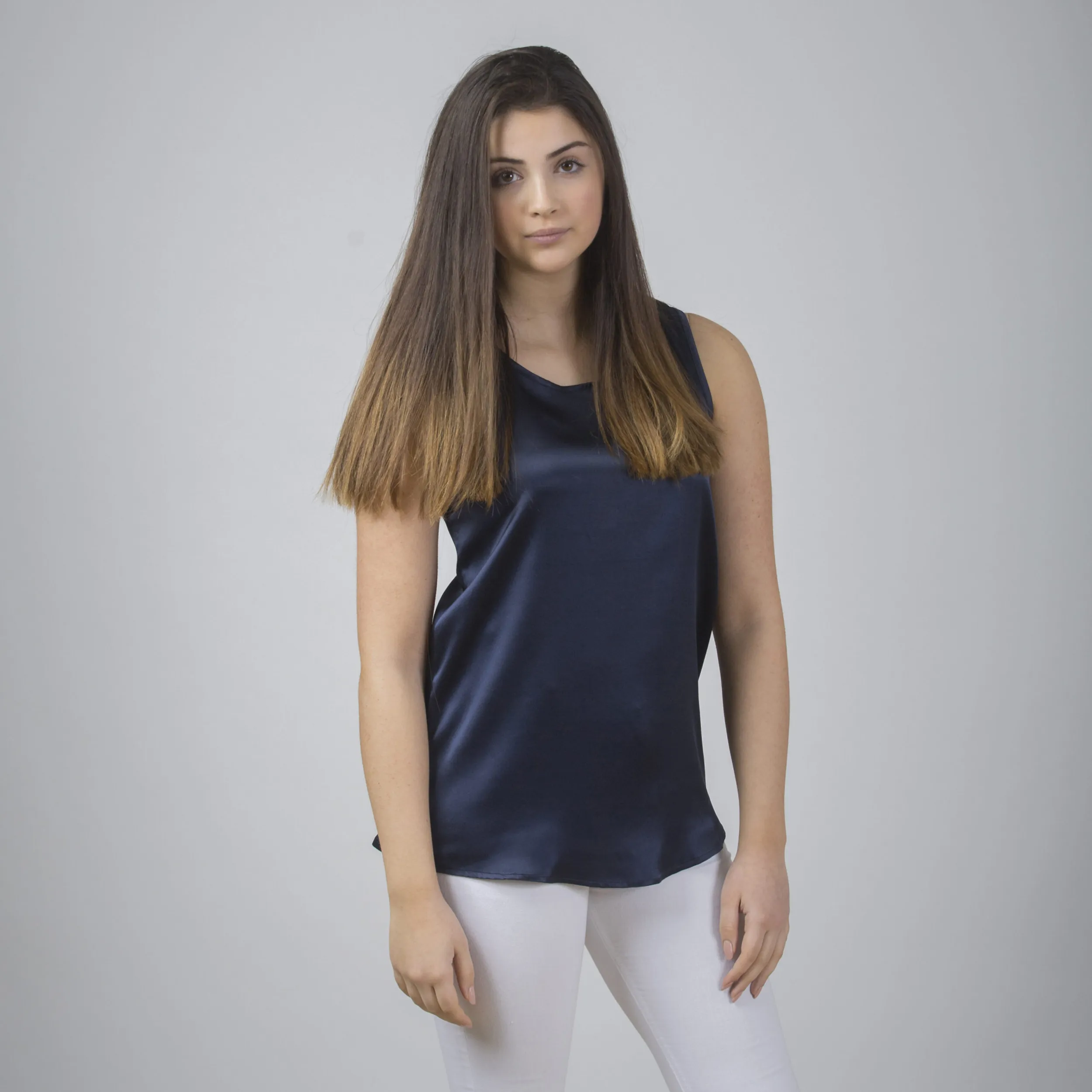 Tank top in seta