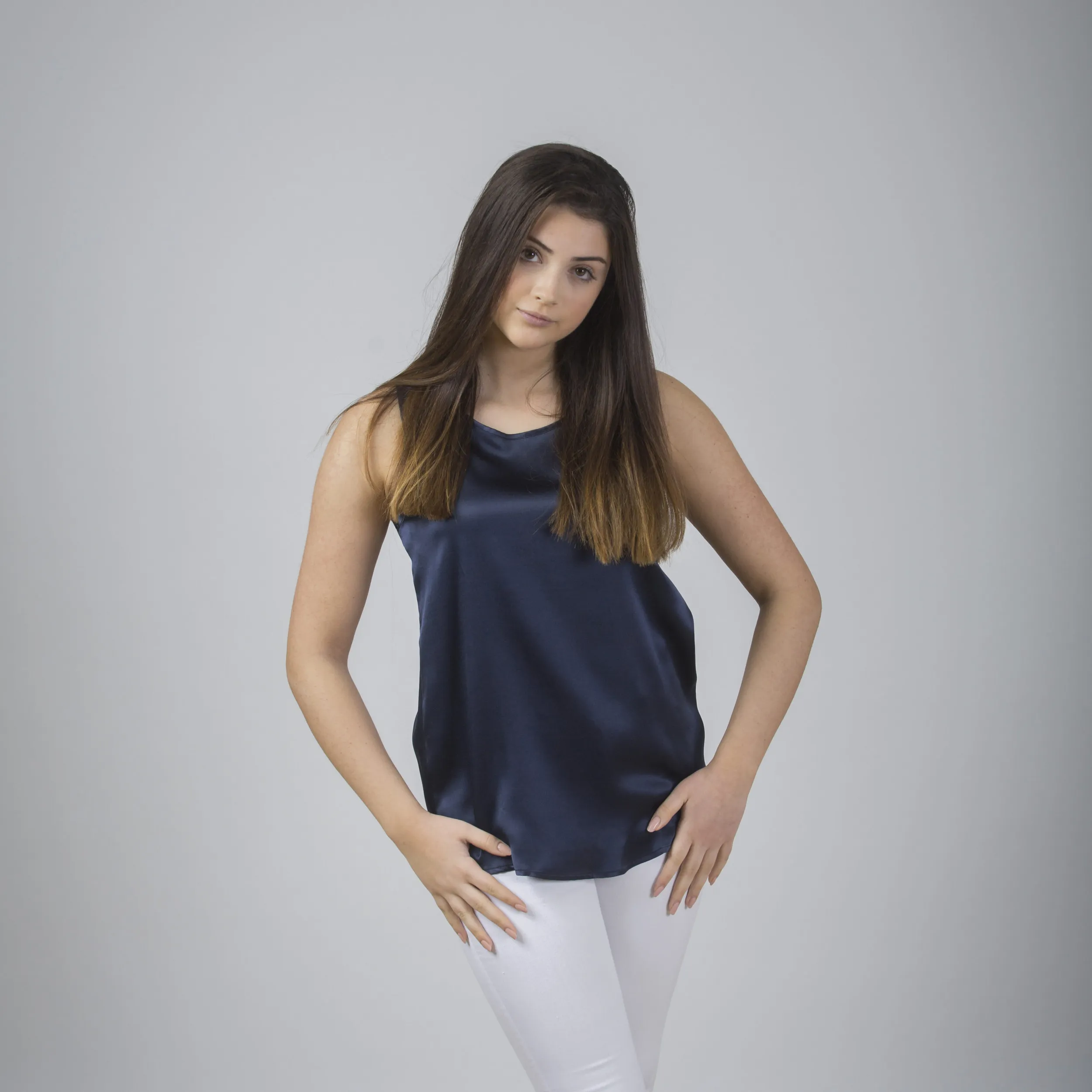 Tank top in seta