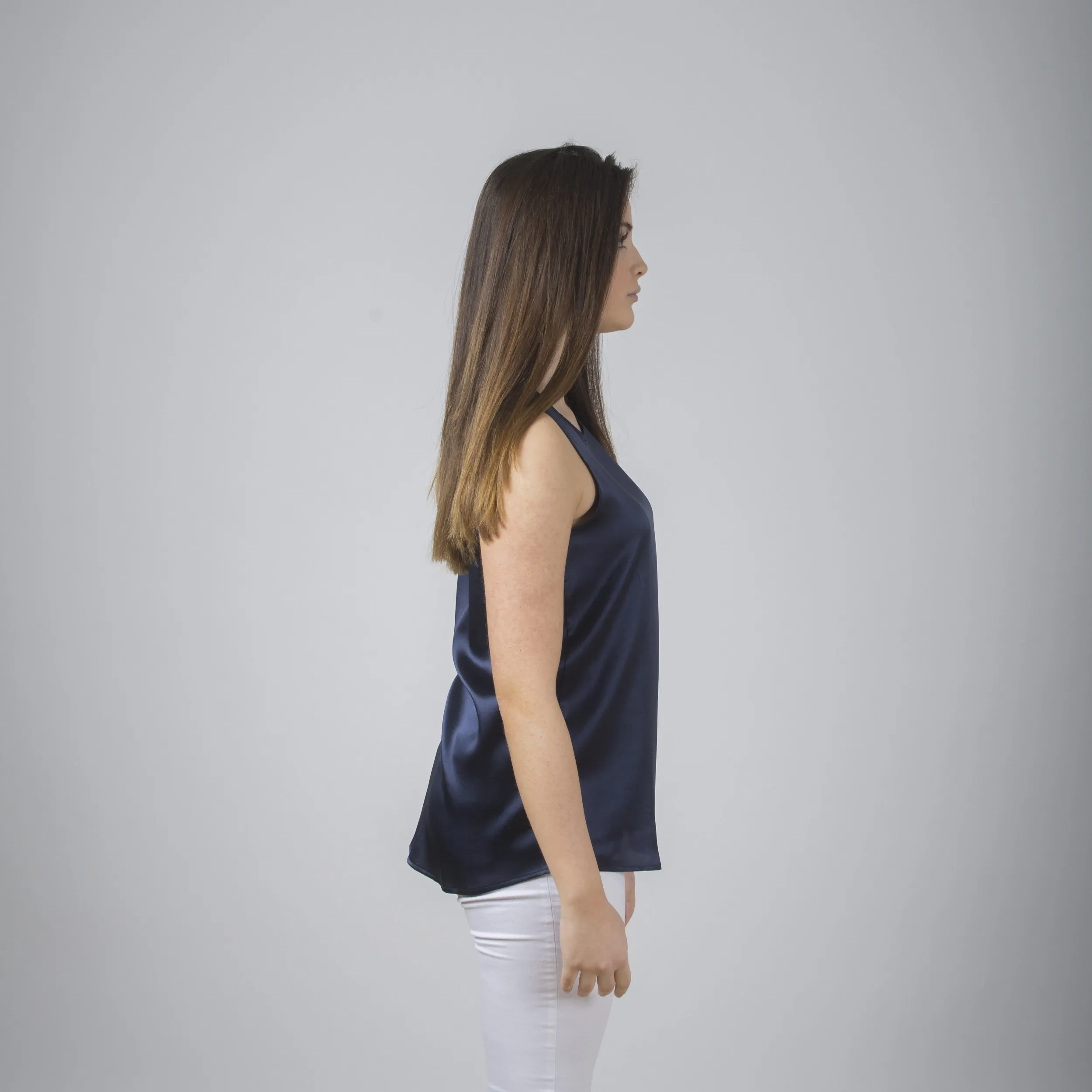 Tank top in seta