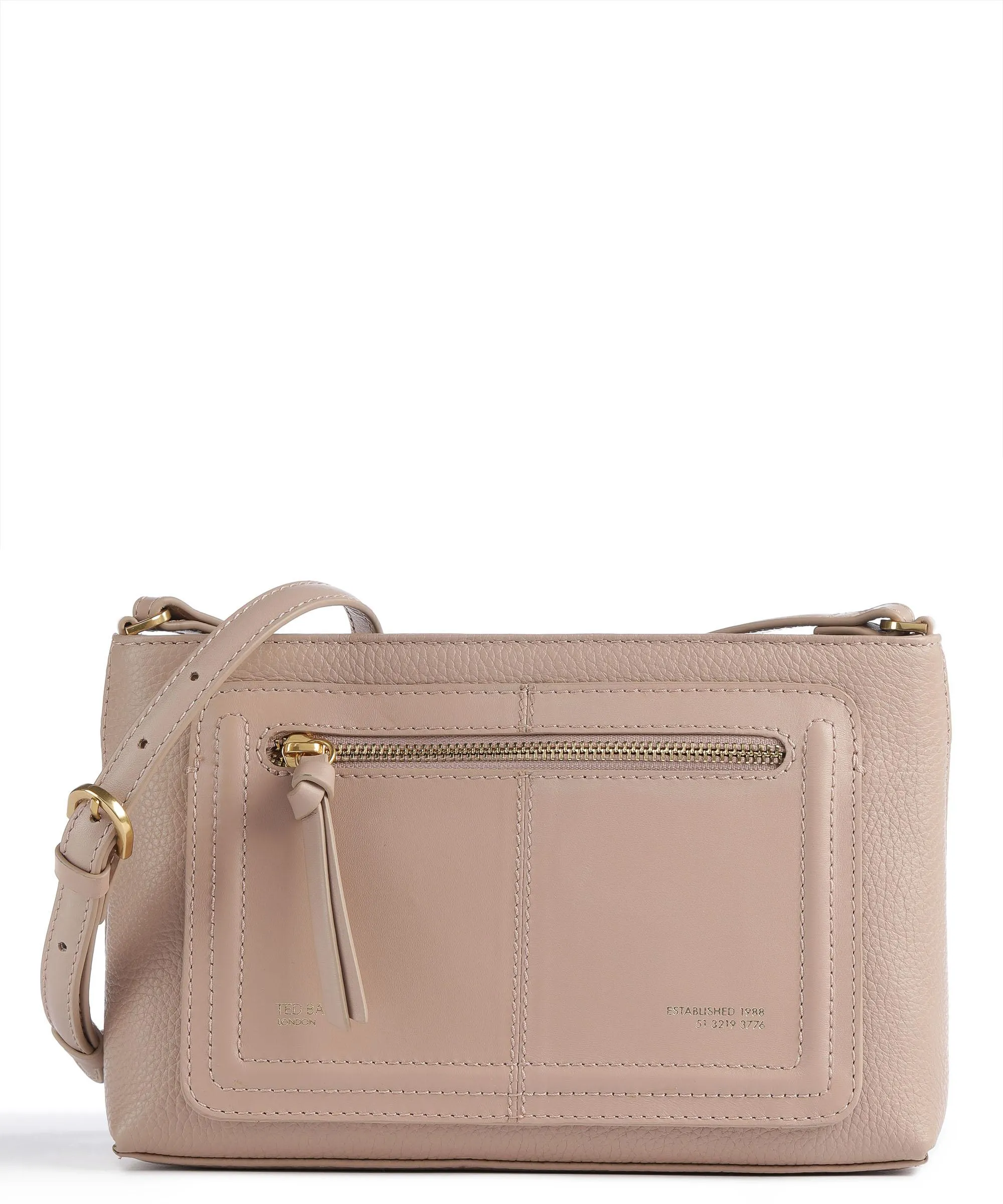  Ted Baker Nishu Borsa a tracolla pelle di vacchetta grana taupe  