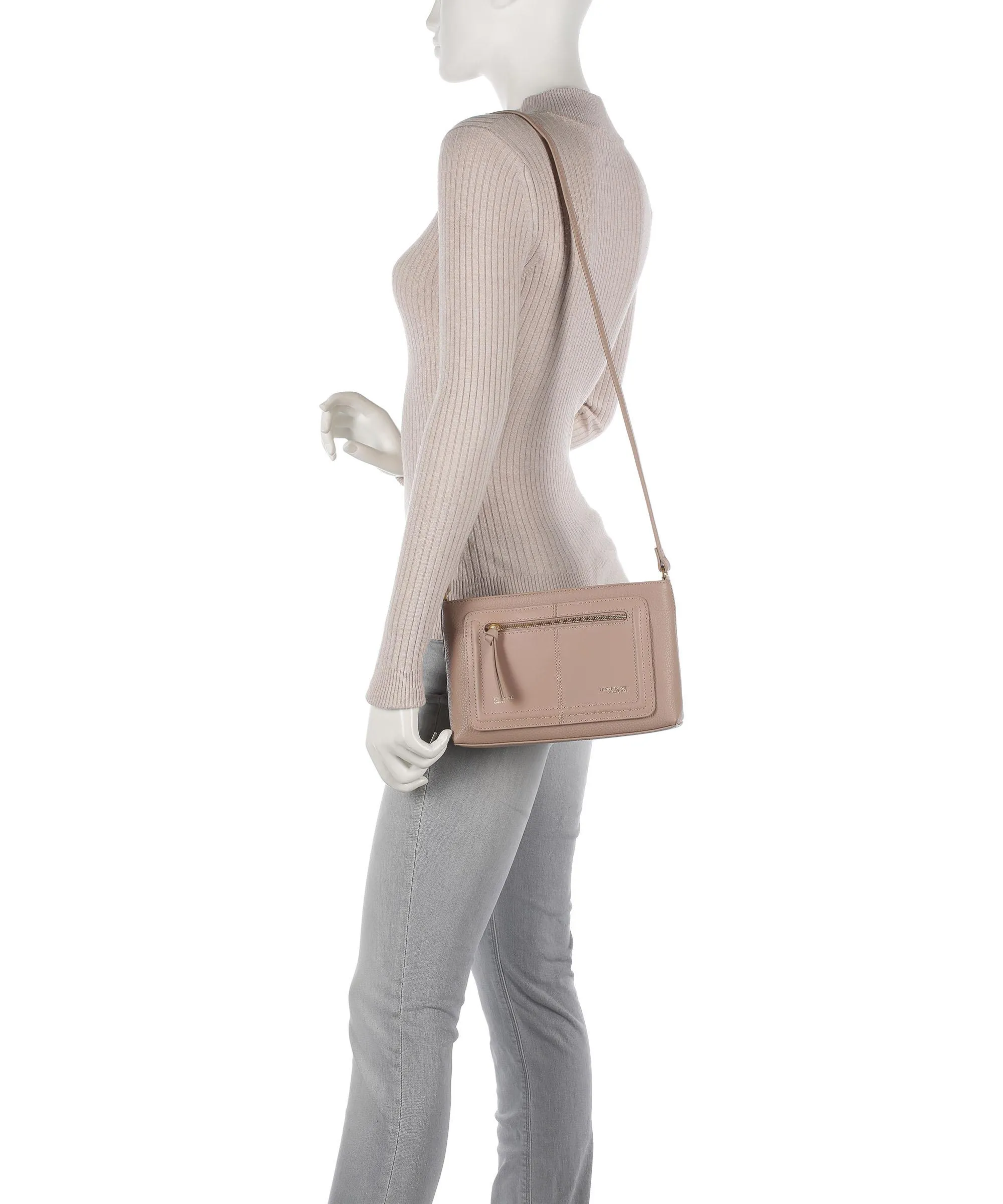  Ted Baker Nishu Borsa a tracolla pelle di vacchetta grana taupe  