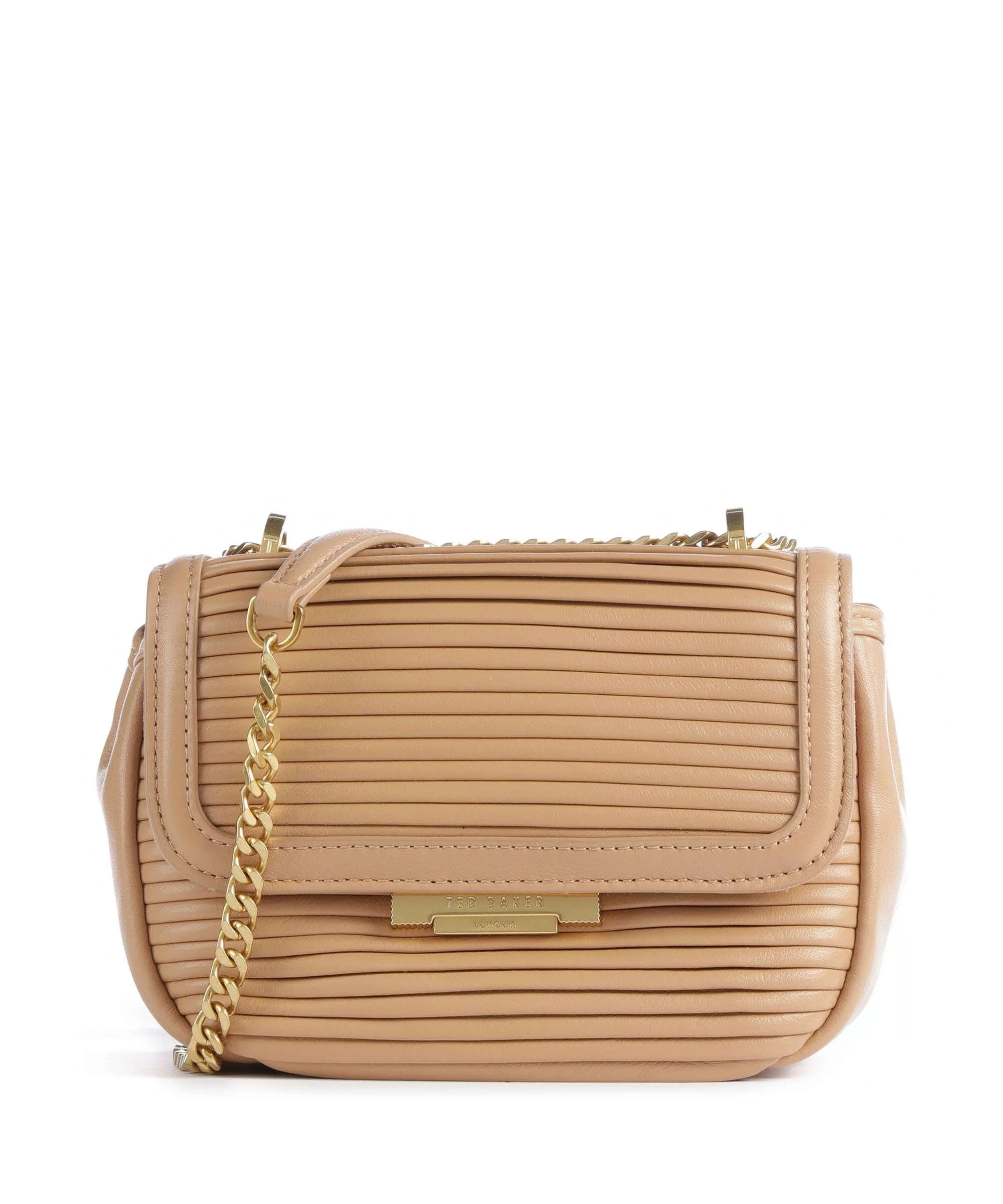  Ted Baker Pyahley Borsa a spalla pelle di capra grana camel  