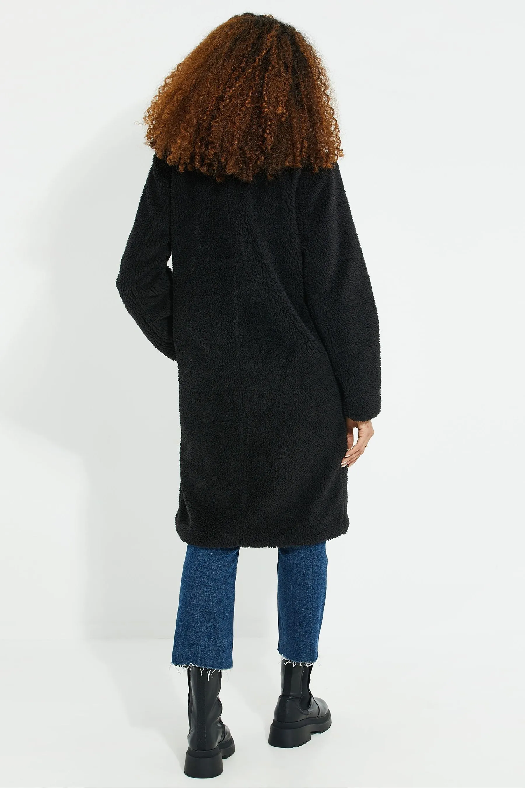 Threadbare - Soprabito monopetto in sherpa